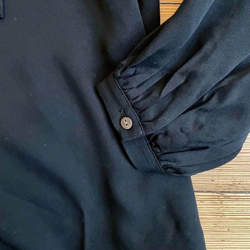Club Monaco Tie Neck Swing Top. Black, Size XL. NWT. - Picture 8 of 11